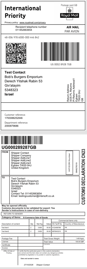 CN23 and Label