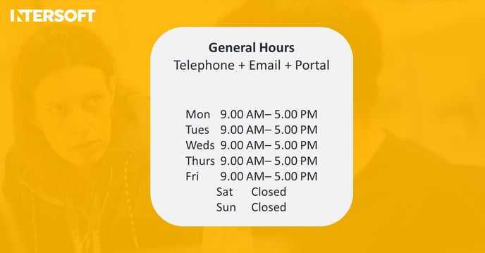 general support hours banner